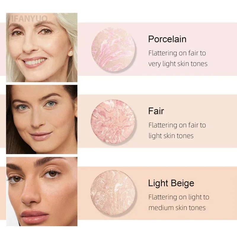 Luminous Finish Setting Powder Face Compact Foundation Makeup