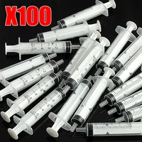 100Pcs/Set 1ML 3ML 5ML Nutrient Mini Plastic Syringes Without Needle Analyze Hydroponic Syringe OPP For Kitchen Cooking Pet Feed 1