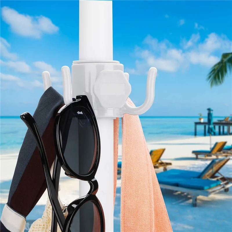 Sun Umbrella Base Plastic Ground Insert with Four-corner Hook Beach Umbrella Sand Anchor Frame Accessories
