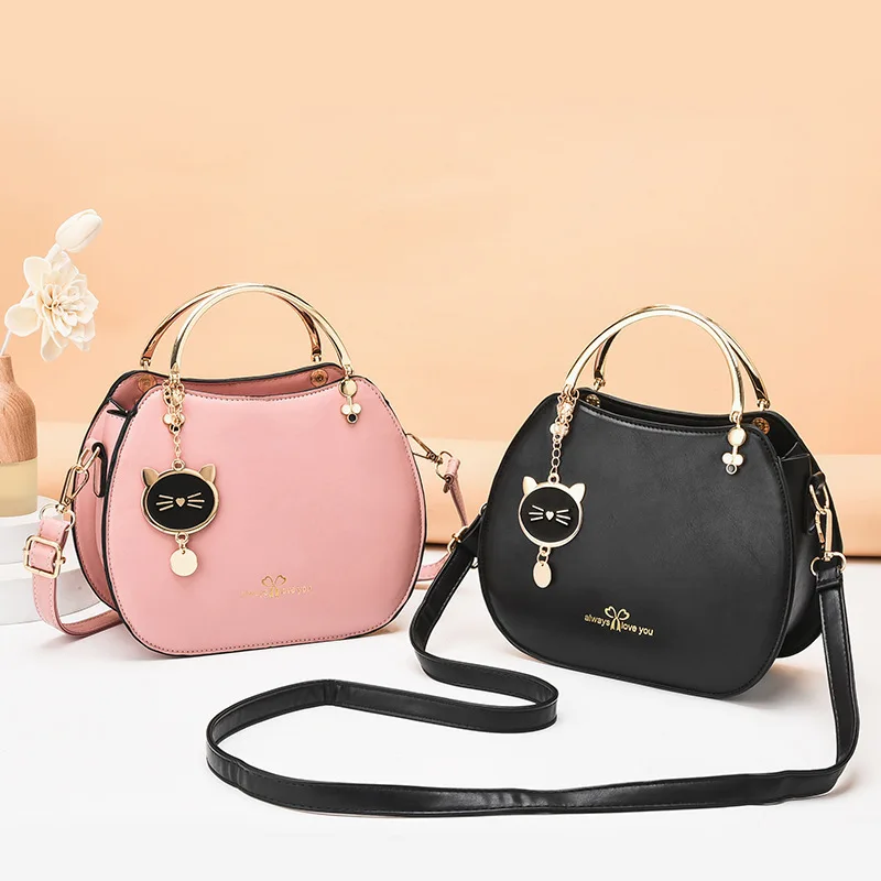 Cute Kitten Designer Ladies Shoulder Bags Shell Small Handbag and Purse Women's Messenger Crossbody Bags Female Sac A Main Femme