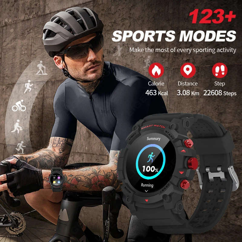 LIGE New 1.39-Inch Ultra HD Smart Watch GPS Track Call Reminder Heart Rate Sports Fitness Waterproof Smartwatch For Android IOS