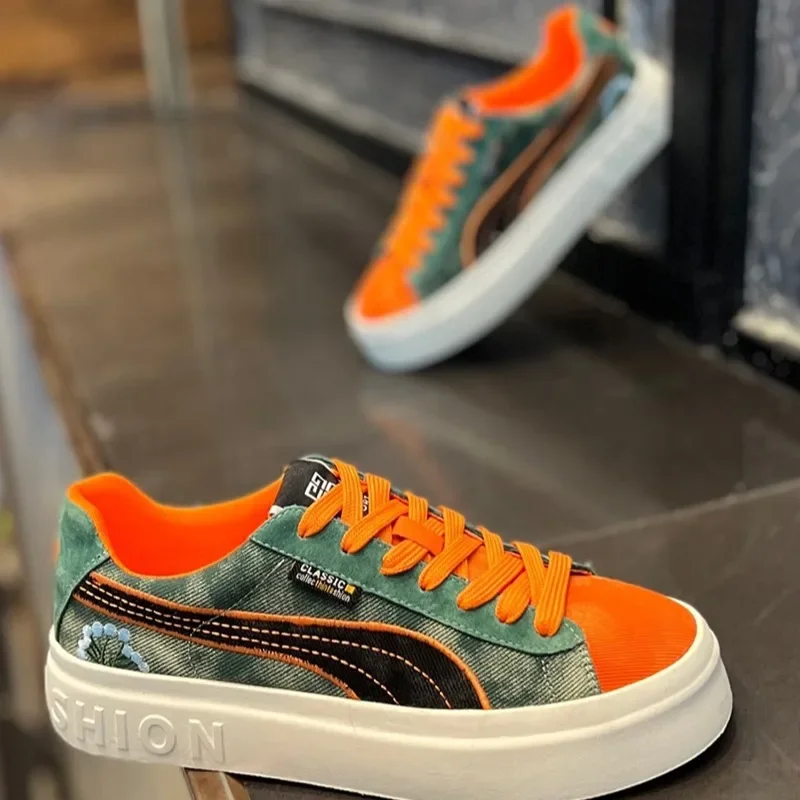 2024 New Canvas Shoes for Men Fashion Shoes Casual Sneakers Wear-resistant Breathable Trendy Men Shoes Zapatillas De Deporte