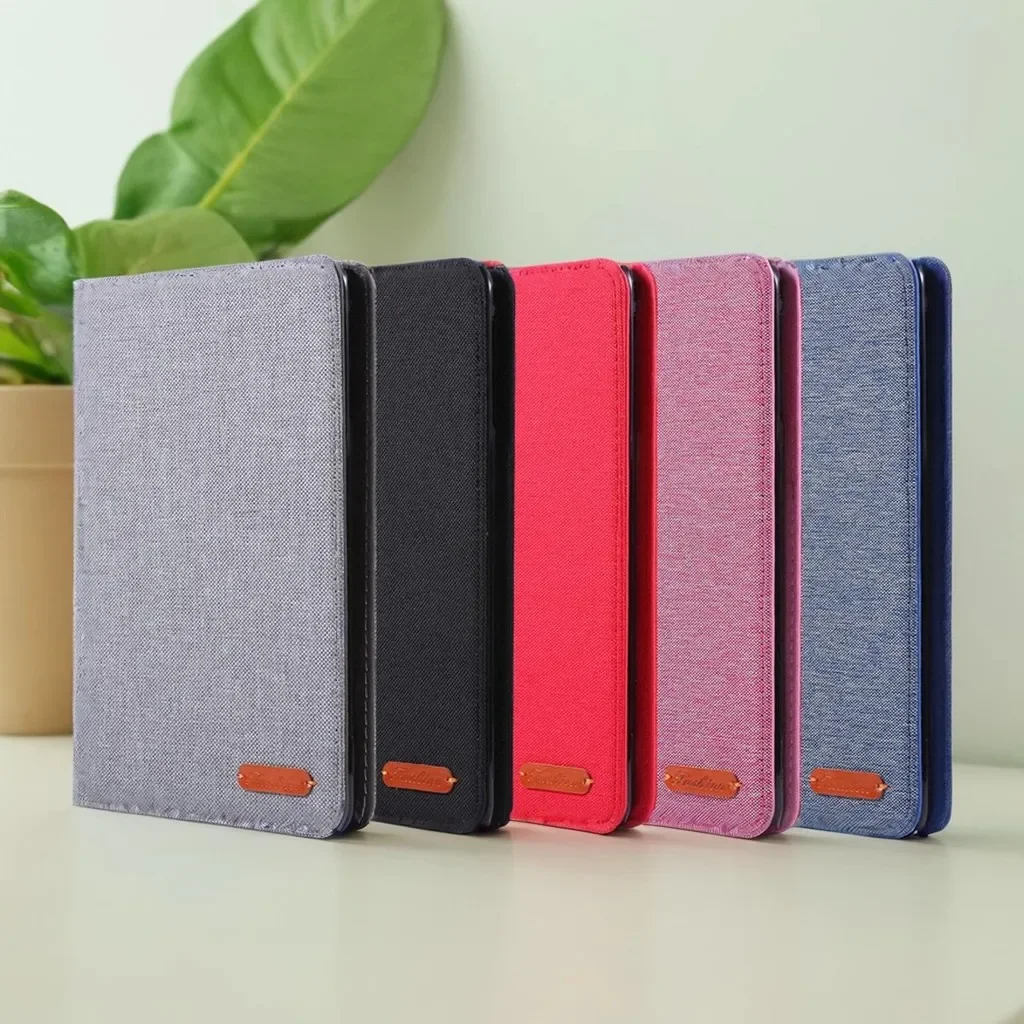 Stylish Cloth Flip Stand Case with TPU Soft Back Cover