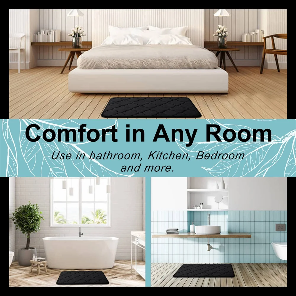 Bathroom floor mat Bathroom mat Absorbent bathroom mat Bath mat Anti slip mat Homaxy Memory Foam Bathroom Rug Ultra Soft Non-Slip Bath Mat Water Absorbent Bath Carpet Rug Shower Mat Bathroom Floor Foot