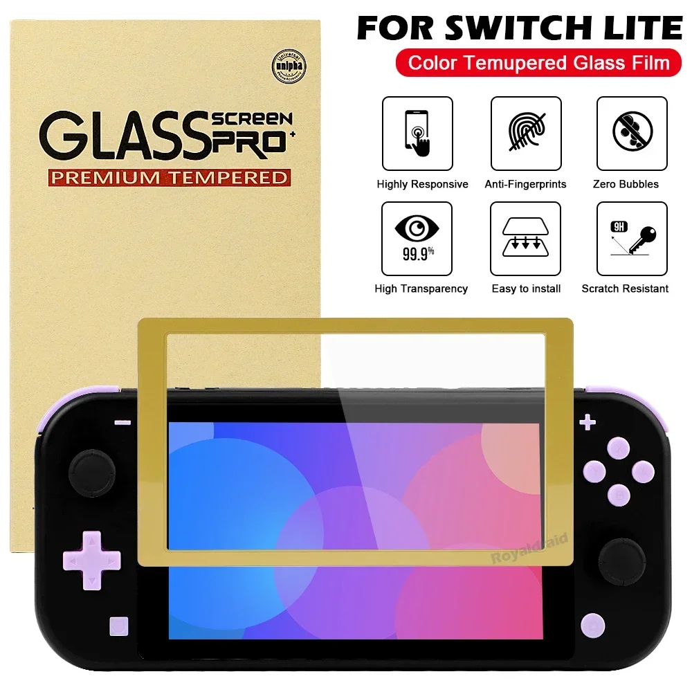 Vibrant Screen Protector for Switch Lite - Premium Transparent HD Clear Tempered Glass, Anti-Scratch