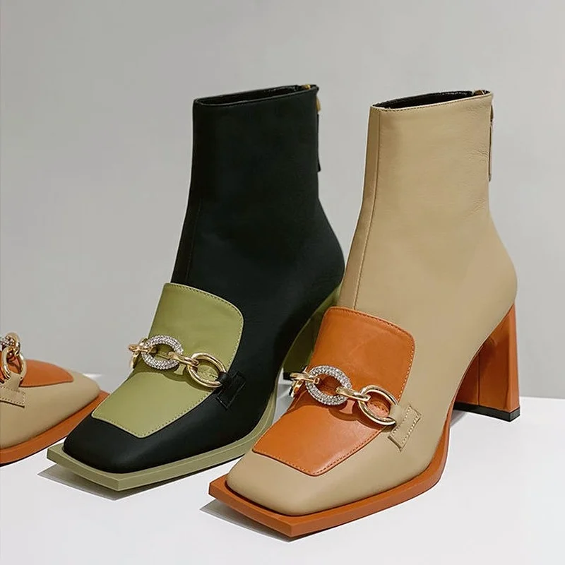 Botas De estilo Chelsea para Mujer, botines con cremallera, para primavera,  2022|Botas hasta el tobillo| - AliExpress