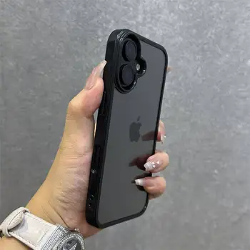 Luxury Candy Color Bumper Phone Case For iPhone 17 16 15 14 13 Mini 12 11 Pro Max XR XS X 7 8 Plus Transparent Shockproof Cover 1