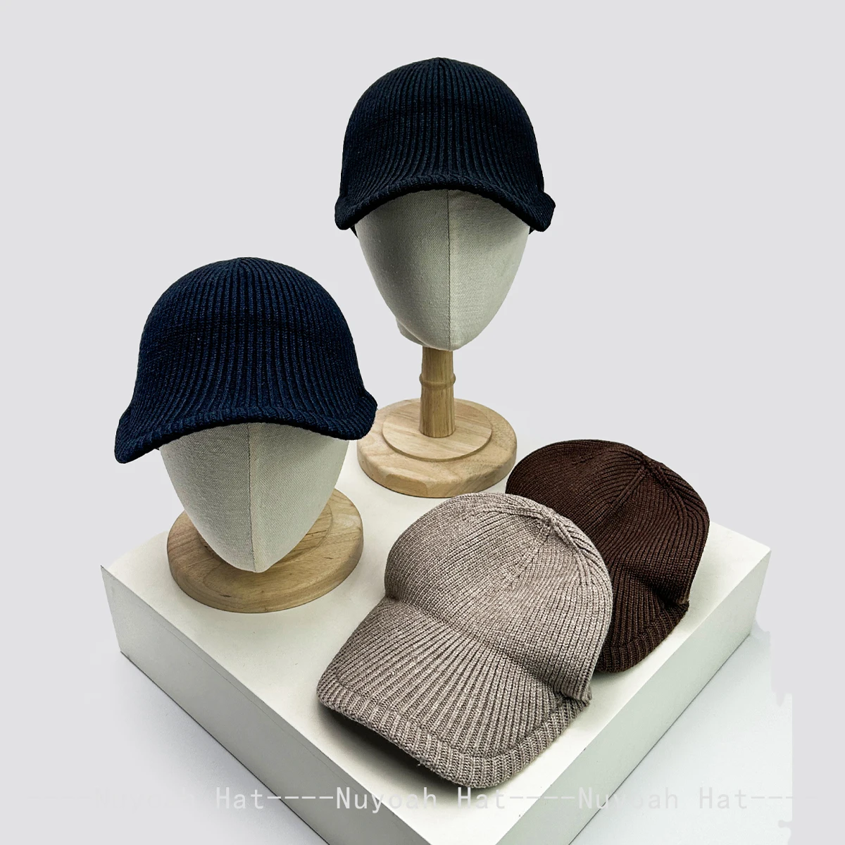 Neue Männer Frauen Retro Solide Streifen Wolle Gestrickte Hüte Warme Einfache Mode Lässig Baseball Caps Outdoor Vielseitig Straße Design ins