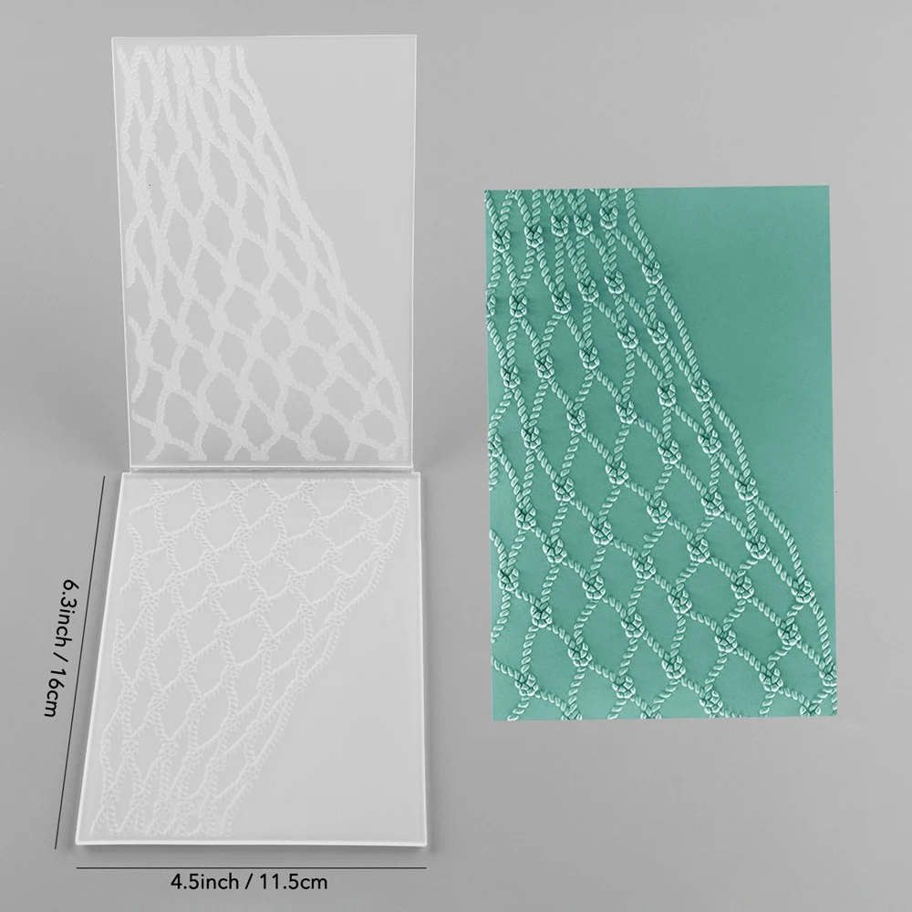 Ocean Background 3D Embossing Folder for DIY Scrapbooking Adding Texture Christmas Paper Craft Making Stencil
