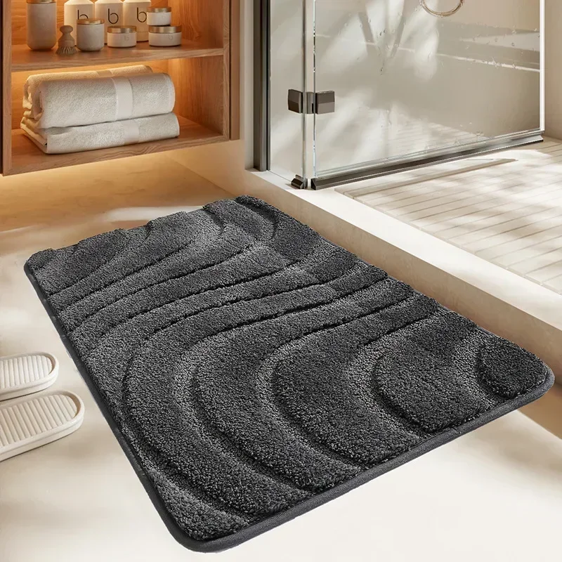 

Thickened high-pile bathroom absorbent floor rug 2024 yellow