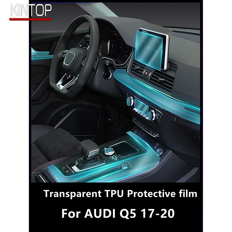 

For AUDI Q5 17-20 Car Interior Center Console Transparent TPU Protective Film Anti-scratch Repair Film Accessories Refit