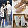 Breathable Knitted Sports Shoes For Women's Couples Soft Bottom Running Flats Eva Insole Rubber Upper Summer Season 2