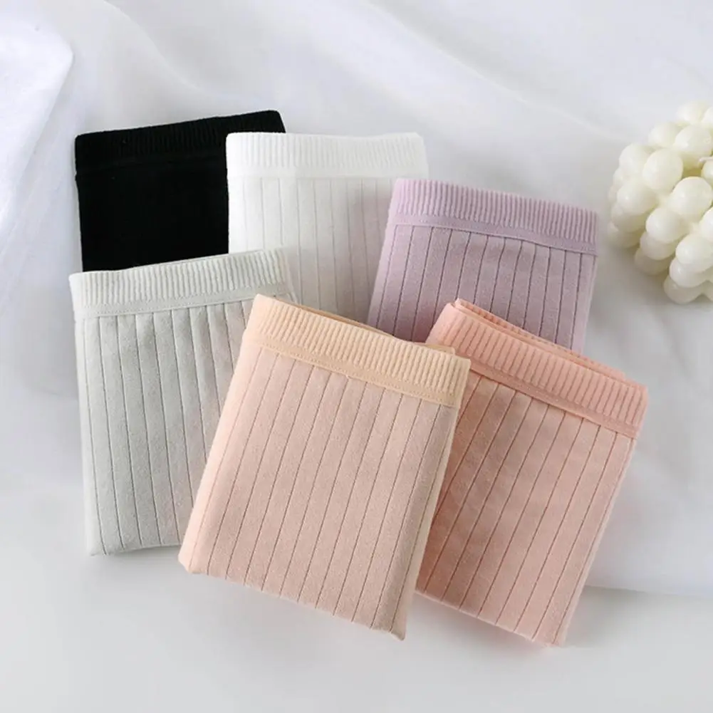 1Pc Solid Color Women Safety Panties with Elastic Waistband Women Underwear Breathable Soft Mid Waist Boxers for Ladies