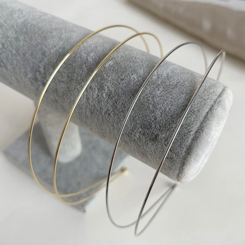 Cerchietto Argento A 3 Strati Per Donna – Base In Metallo, Accessorio Capelli Elegante