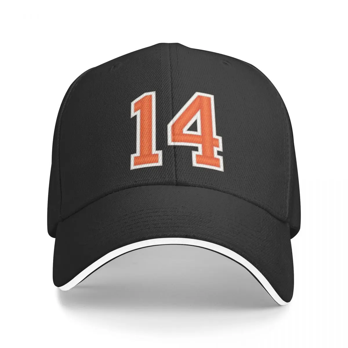 Gorra de béisbol para hombre y mujer, gorro deportivo con número 14, color naranja, ropa de Golf