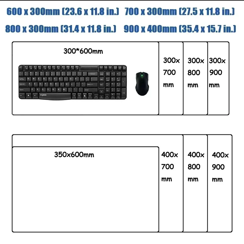 Computer Large Rubber Table Keyboard Mat Gaming Kawaii Gamer Non-Slip Mause Pads Deskmat Carpet 1000x500 DIY Big Anime Mouse Pad
