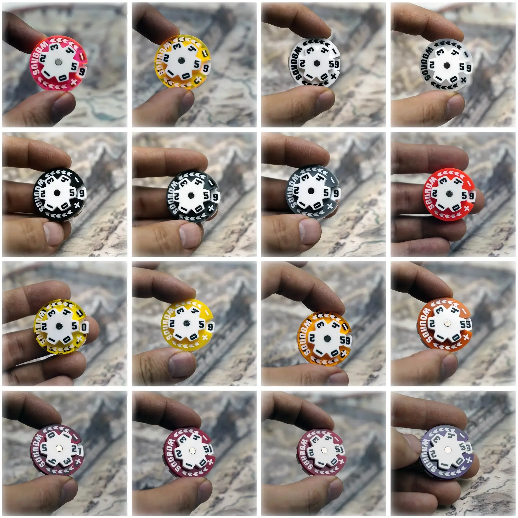 Acrylic Round Counter with 32mm Markers
