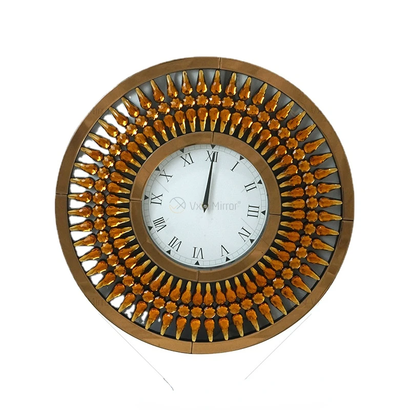

Crystal Wall Clocks, Glass, Decorative Wall, Mirror Faced Furniture, Round Square Acrylic Frame , Wholesale