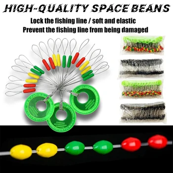 600pcs 100 Groups Space beans Fishing Float Fishing Accessories Fishing Goods Fishing Equipment Carp Fishing Fishing Float Stop