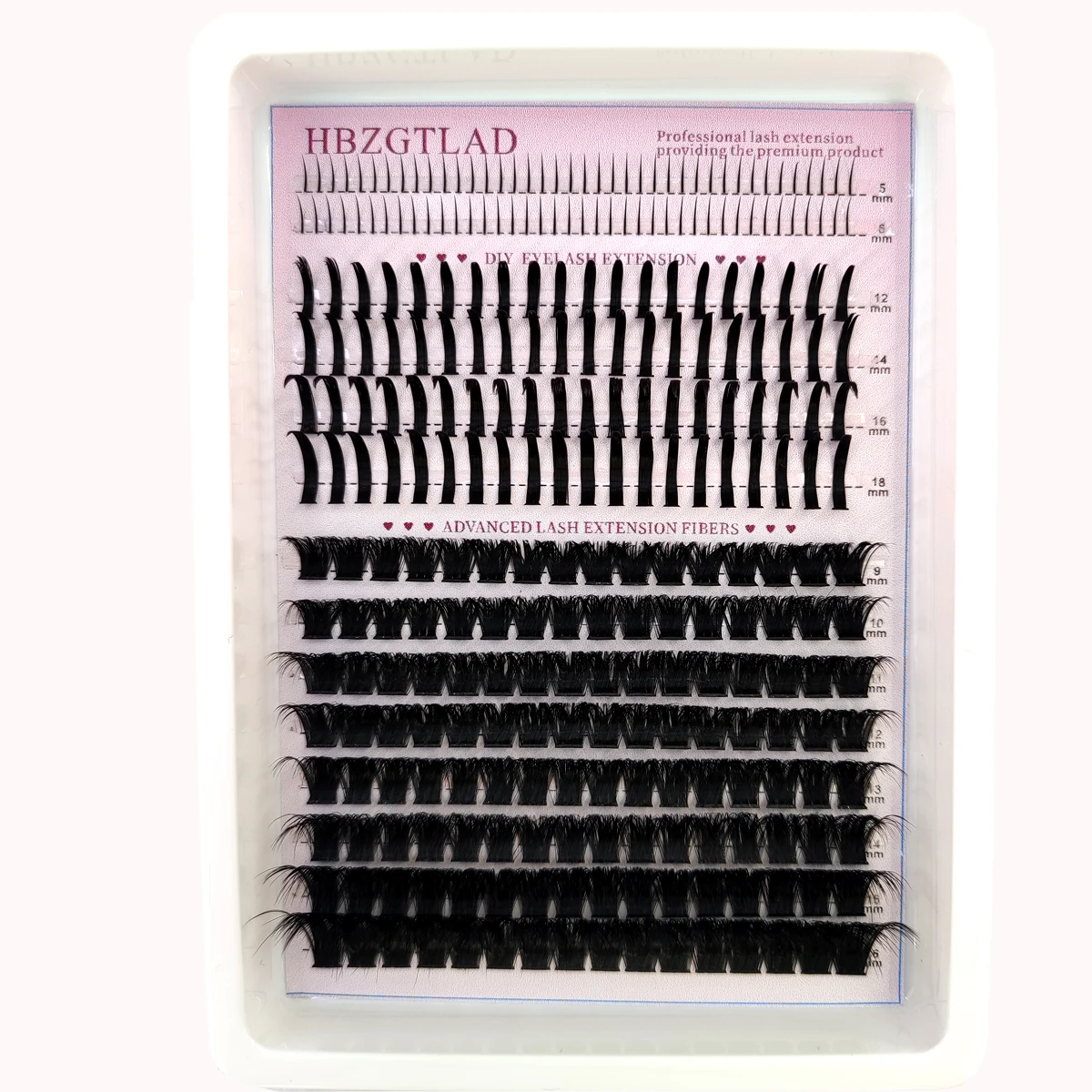 HBZGTLAD Wimpern 80D/100D Wimperncluster mit unten und stacheligem Volumen DIY Anime Wimperncluster verlängert Wimpern – Detail 10