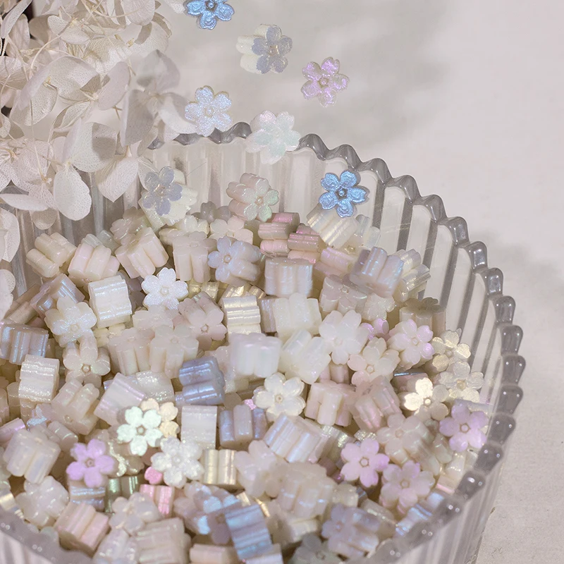 60pcs Cherry Blossom Glitter Sakura Wax Seal Stamp Beads DIY