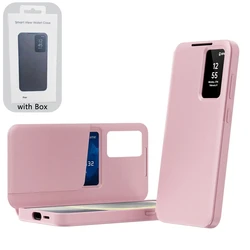 Leather Phone Case with Built - in Card Slot and Wallet Protection for Galaxy S23+ (Pink)