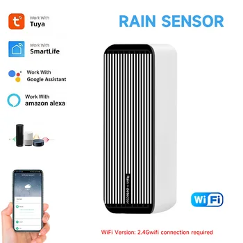 iHseno Tuya Smart Wifi Rain Sensor Smart Life APP Remote Control 2in1 Rainwater flood Detector for House Outdoor 1