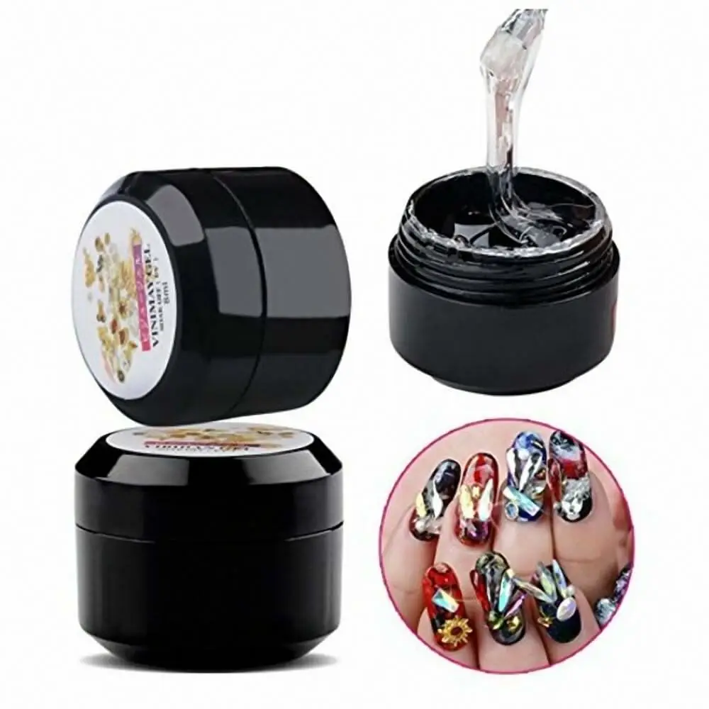 8ML Nail Art Rhinestone Gel Glue UV Adhesive Crystal Gems Diamond Decoration Sticky Polish Gel DIY Transparent Glue Nail Tools 2