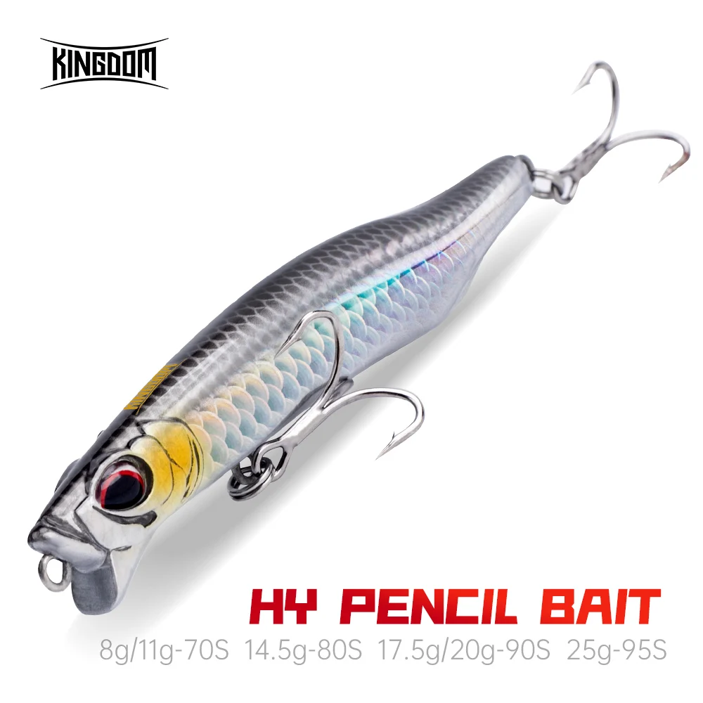 Königreich Hy Bleistift künstliche Angel köder 8g 11g 14,5g 17,5g 20g 25g sinkender Bleistift 70mm 80mm 90mm Wolfs barsch langer Wurfs tift