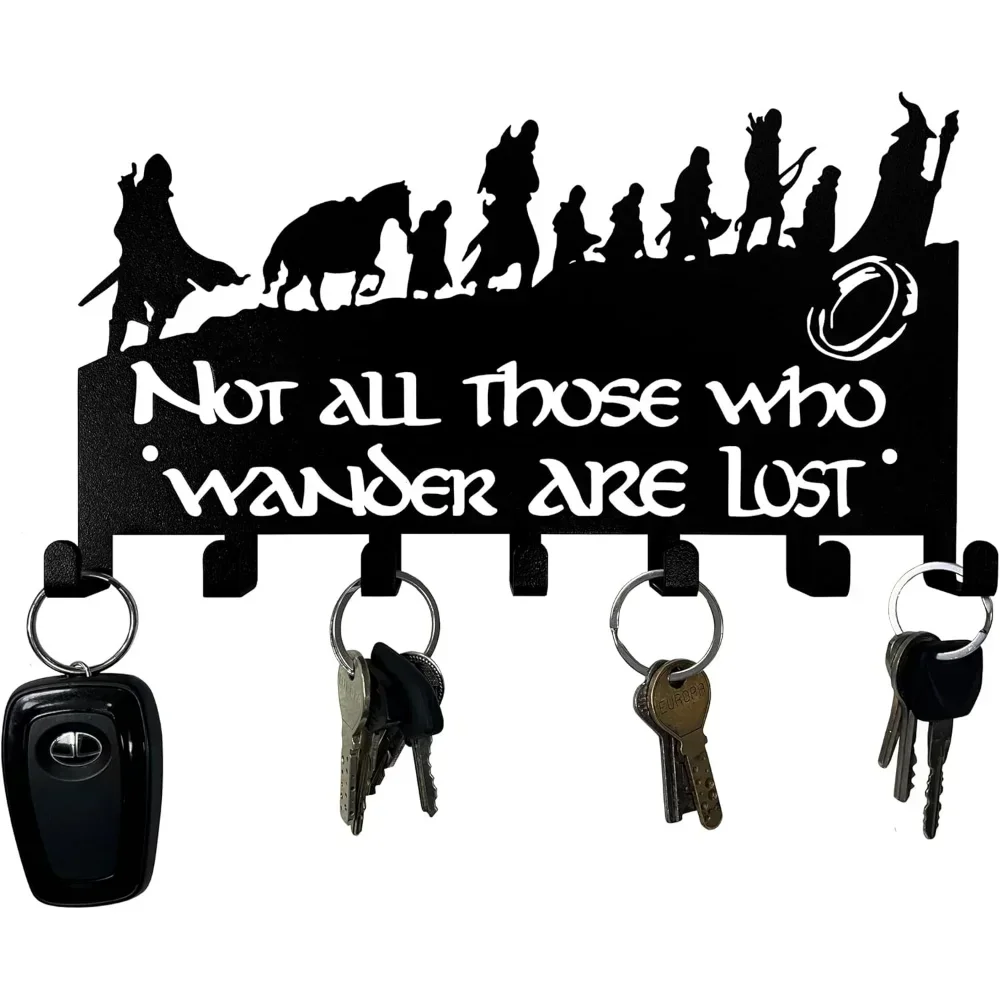 Decorative Metal Key Holder Wall Mounted Key Hooks for Home Hanging Artwork Storage Rack Metal Wall Hanging Iron Art