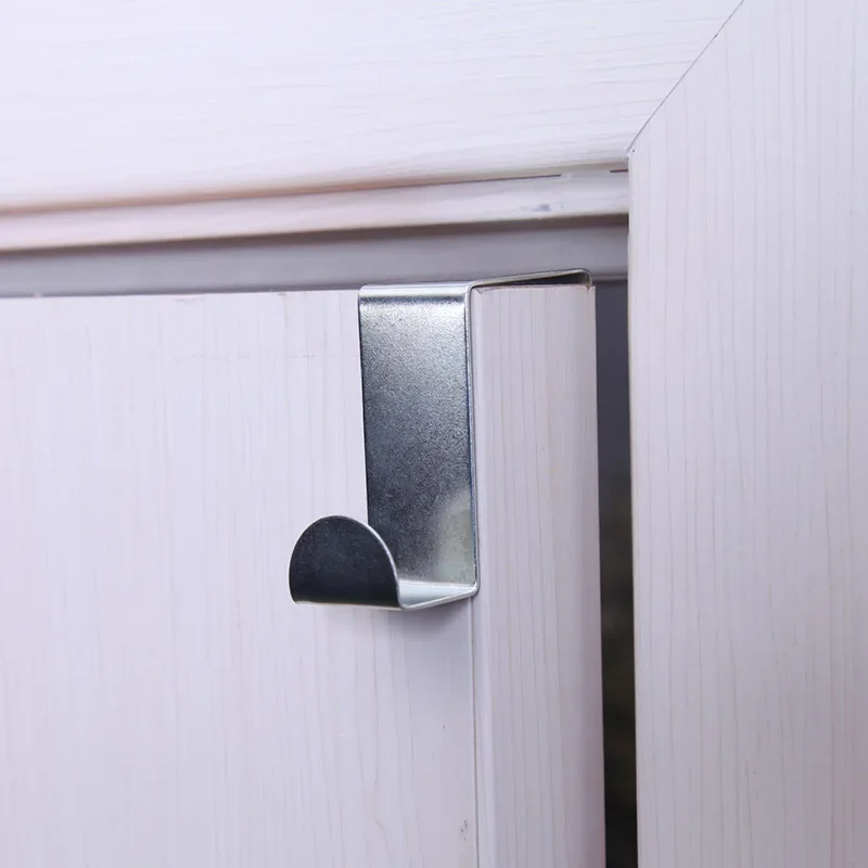 -Shaped Cabinet By Hook Stainless Steel Clothes Hanger Key Storage Hook Free Kitchen Bathroom By Back storage hook