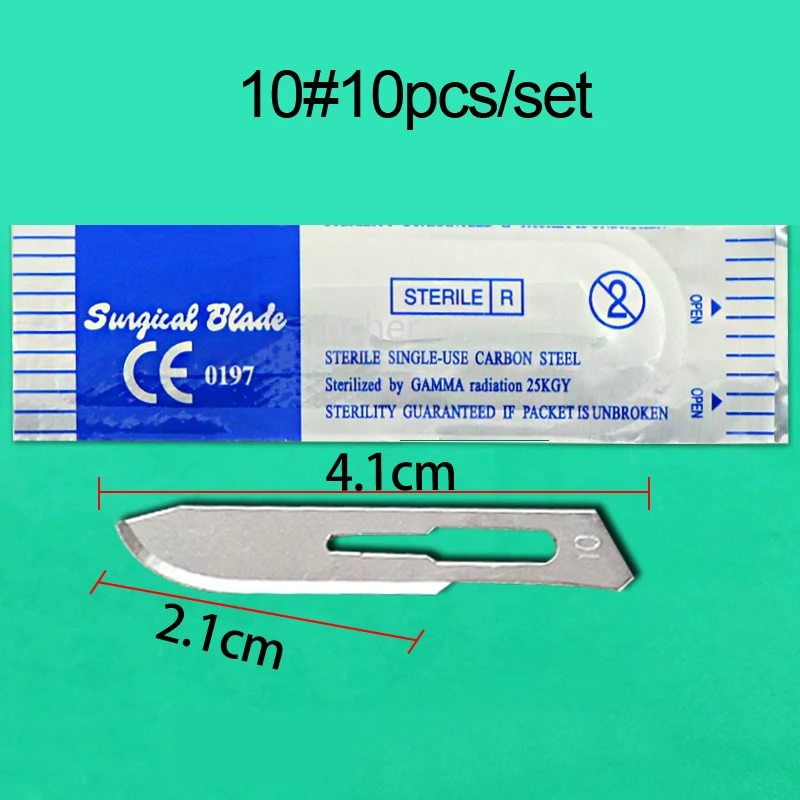 100Pcs/box Dental Surgical Scalpel Sterilized Blades Scalpel Blades for Dental Medical Medical Surgical