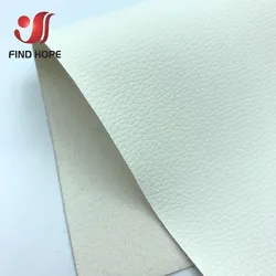 Litchi Print Leather Fabric Roll - Waterproof Synthetic Sheet for DIY Crafts and Sewing Projects (12 White)
