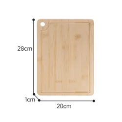 Eco - Friendly Bamboo Double - Sided Durable Wooden Cutting Board - Portable and Versatile for Chopping and Picnic Use (28 - 20 - 1cm)