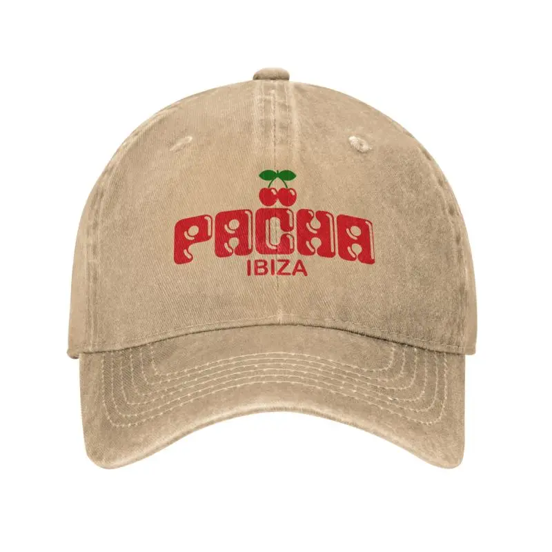 Preppy Cherry PACHA IBIZA Baseball Cap Unisex Washed Cotton Denim Hats Outdoor Travel Sun Protecter Cap Snapback Hat All Season