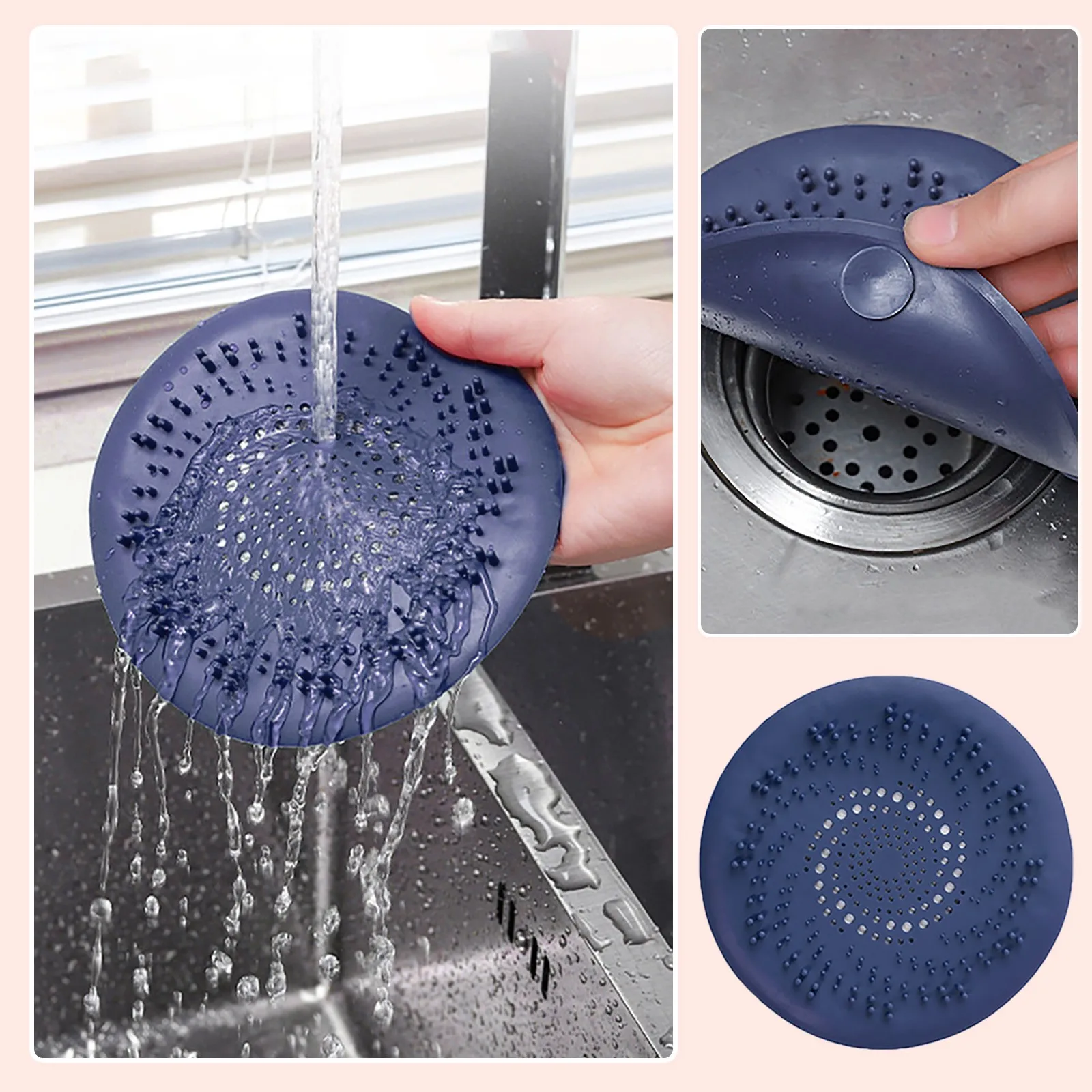 Round Shower Hair Catcher Soft Mesh Kitchen Sink Filter Strainer For Showers  Bathtubs Drain Hair Stopper