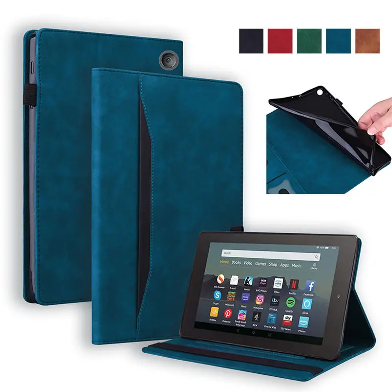 Per Il Nuovissimo Fire 7 Tablet 2022 Custodia Protettiva In Stile Business Per Kindle Fire 7 2022 7 Pollici 12Th Gen Funda