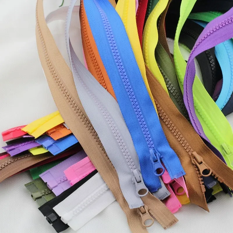 

5 Pcs 5 # Resin Color 50/60/70cm Open Tail Zippers For Sewing Children's Down Jacket Locks For Jackets Closure For Clothing