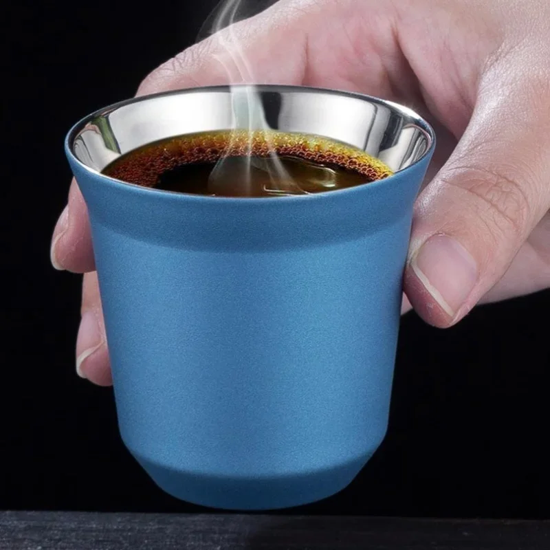 Stainless Steel Double Wall Insulated Espresso Cup Set