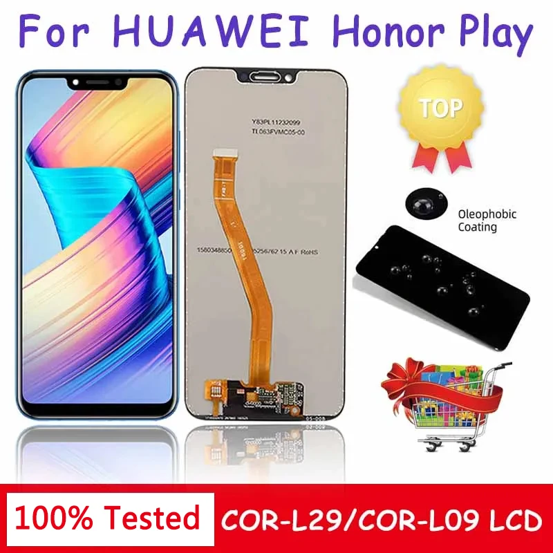 Qualità Aaa 10 Touch Per Huawei Honor Play Display Lcd Touch Panel Digitizer Con Cornice Per Honor Play Cor-L29 Cor-Al00