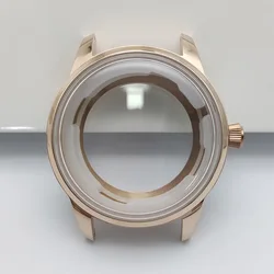 Men's 35mm Textured Watch Dial for NH38 Movement - DIY Watch Face Accessory (Rose Gold Case)