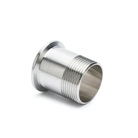 1/2 "3/4" 1 "1-1/4" ท่อเกลียวสุขาภิบาลสแตนเลส SS304 Tri CLAMP Ferrule อะแดปเตอร์ Homebrew เบียร์ไวน์ 2