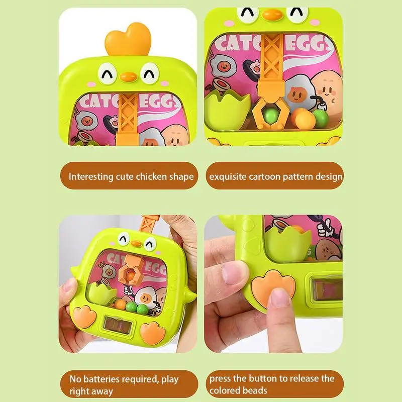 Claw Machine Toy Fun Chicken Grabber Machine Electronic Claw Vending Candy Interactive Small Arcade Game For