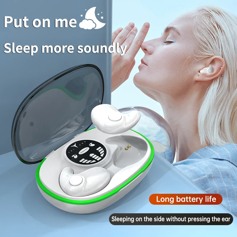 Digital Display Sports Ear Buds IPX5 Waterproof Earphones for Phone Laptop Bluetooth Headphones Wireless Earbuds 48hrs Talk Time