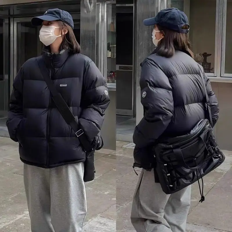 

Down Jacket Women Short Bread Clothing Winter Down Coat Warm Solid Korean Fashion Girls Fluffy Jacket Loose High Quality New