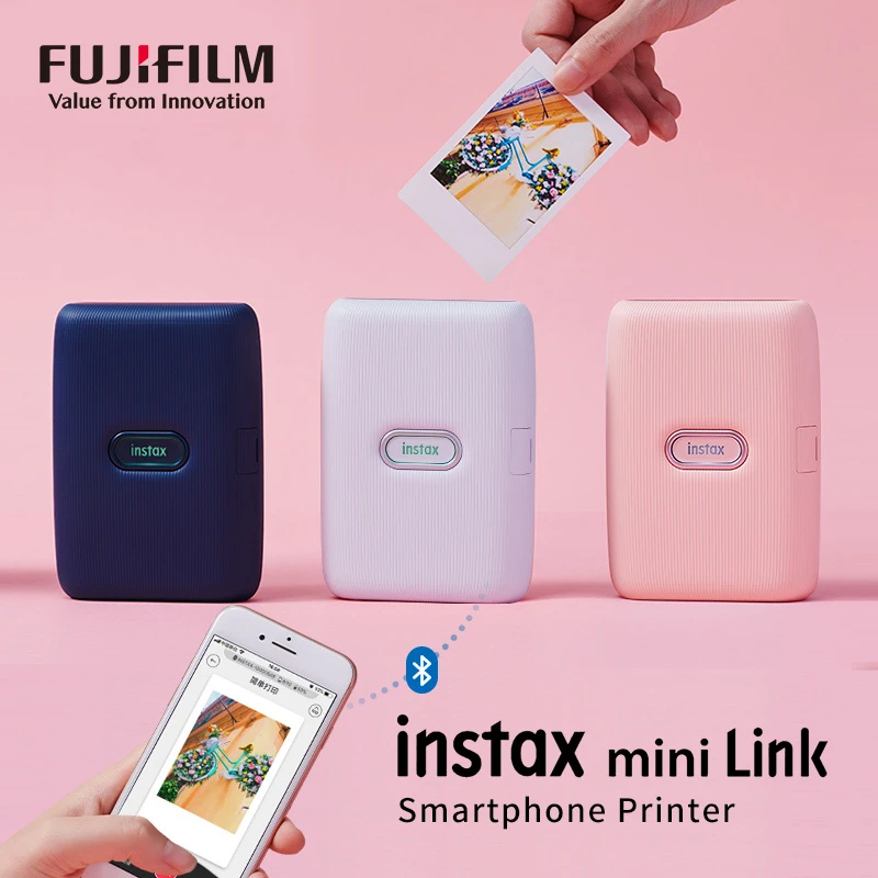 Fujifilm impresora instantánea Mini Link, dispositivo de impresión con  control de movimiento y vídeo, modo divertido|Cámara para largometrajes| -  AliExpress