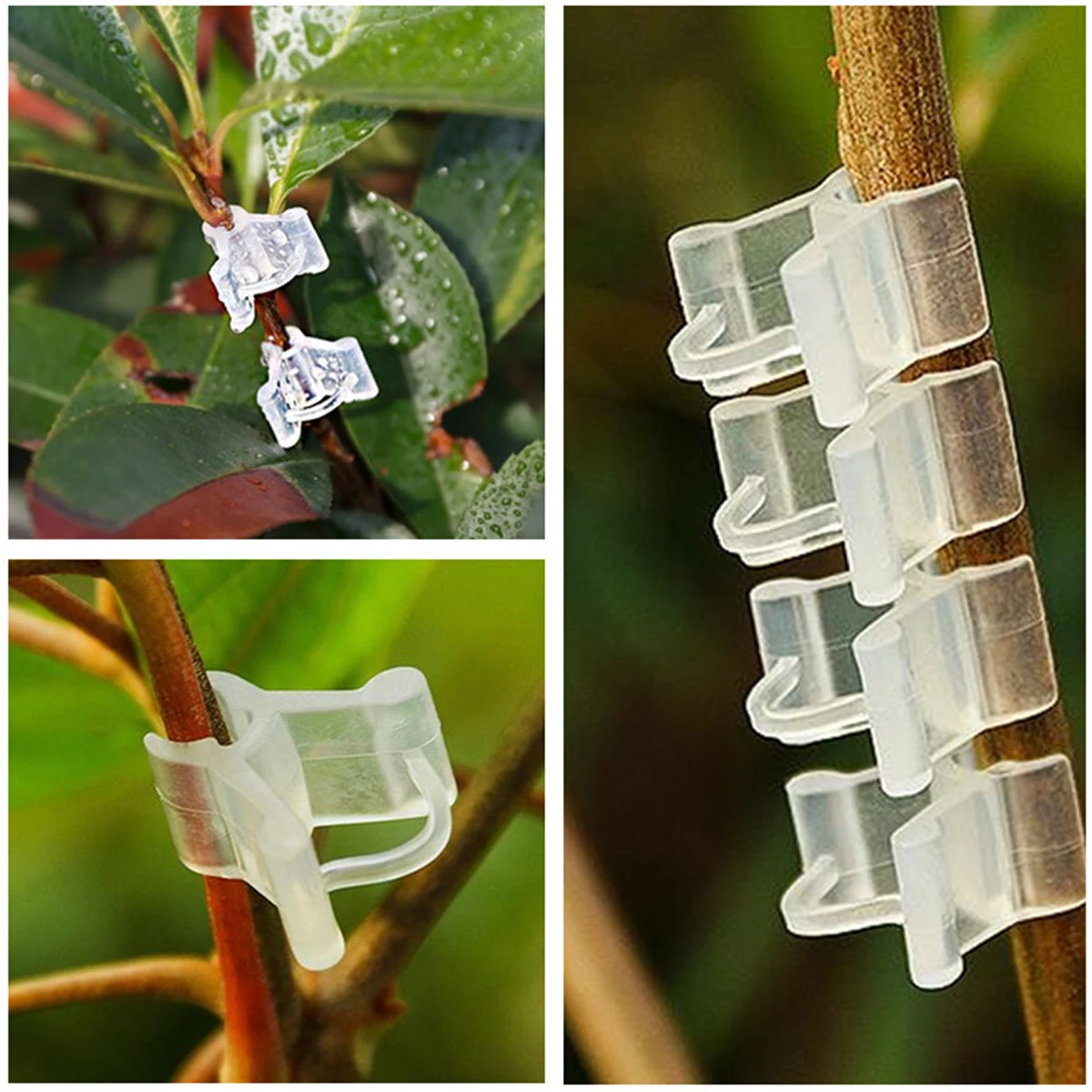 Gardening Transparent Plastic Grafting Clip Plant Flower Fruit Vine Seedling Grafted Branches Clamp Garden Migration Fasten Tool