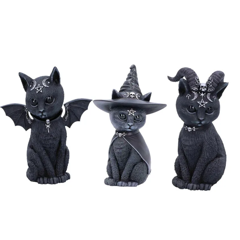 1pc Black Cat Statue Figurine 1