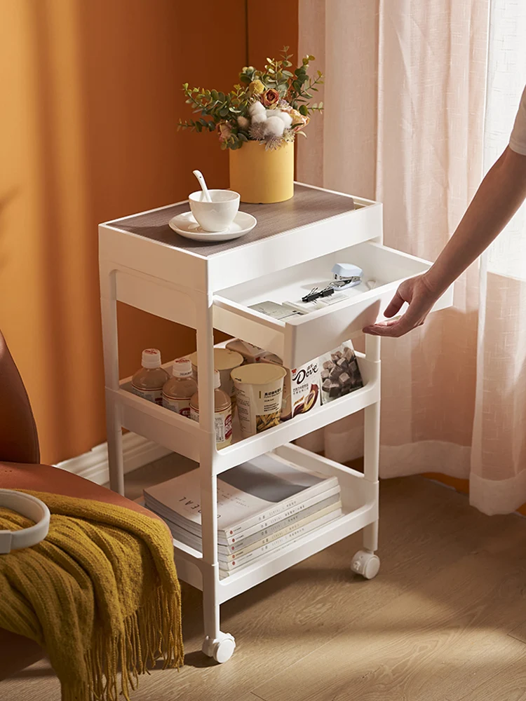 

Japanese shelf floor-to-floor multi-storey bathroom living room bedroom household bedside kitchen movable trolley storage rack