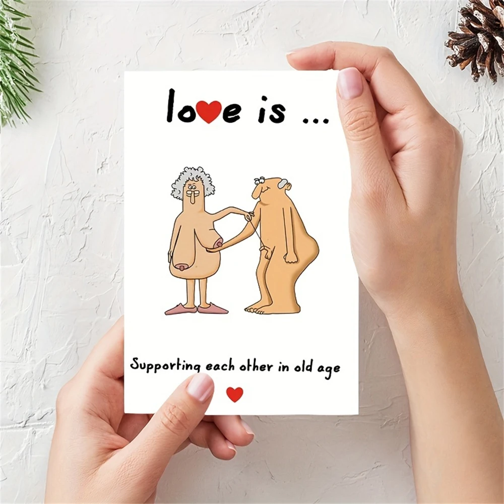 1pc Wedding Anniversary Cards For Couple Funny 40th 50th 60th Anniversary Card For Husband Wife Parents Naughty Valentines Day